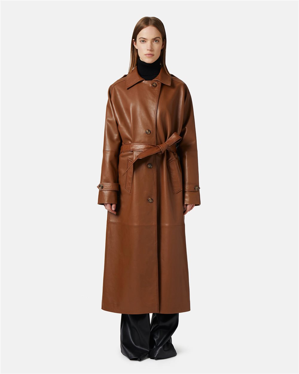 Long Leather Coat