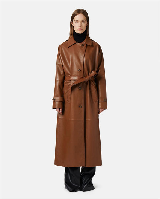 Long Leather Coat