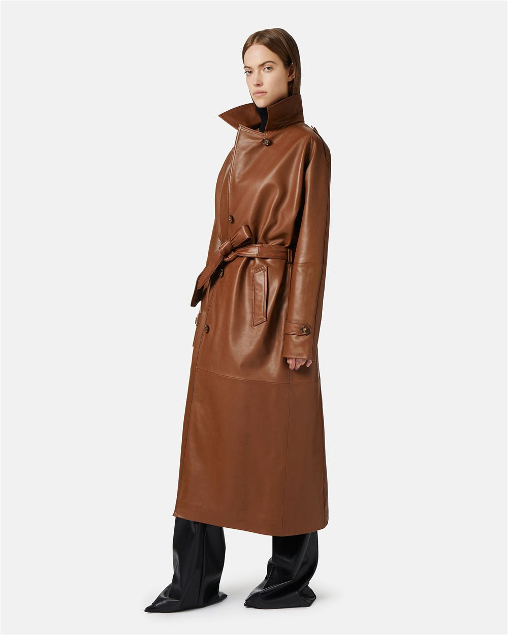 Long Leather Coat