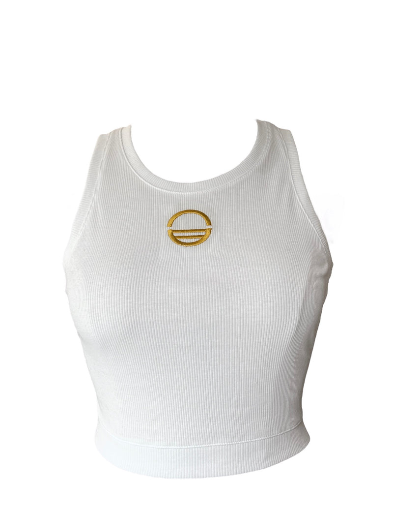 Crop top logo Aqua del Doq