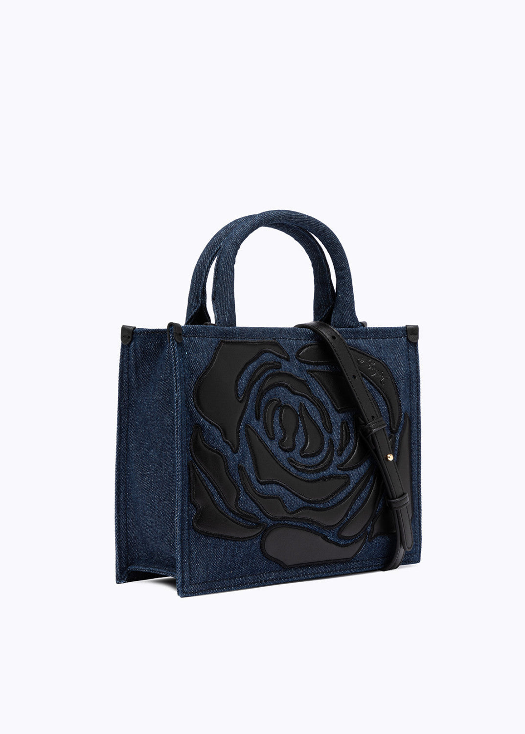 DENIM BAG WITH ROSE