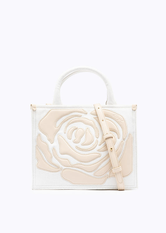 DENIM BAG WITH ROSE