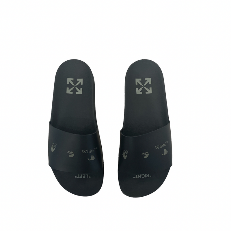 Flip flop Logo Slider Black Kaki